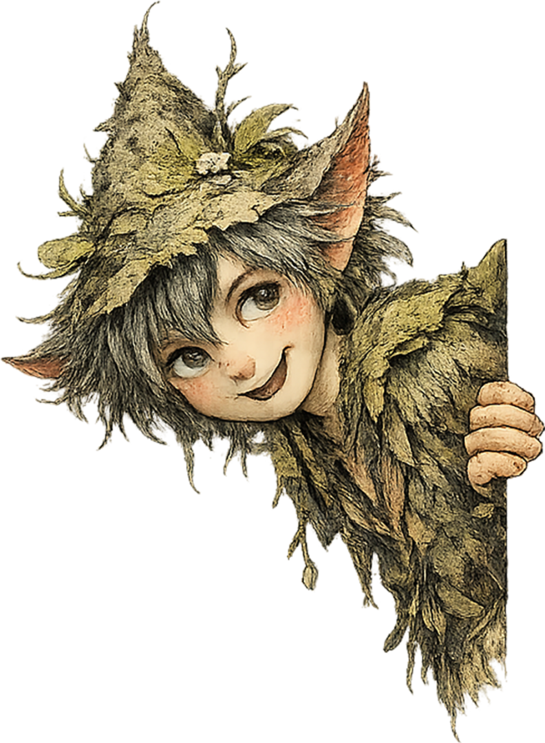 Kobold Labkraut schaut um die Ecke